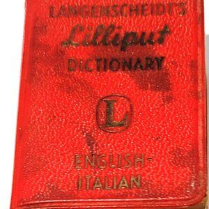 Langenscheidt's Lilliput English-Italian dictionary MINIATURE collectible